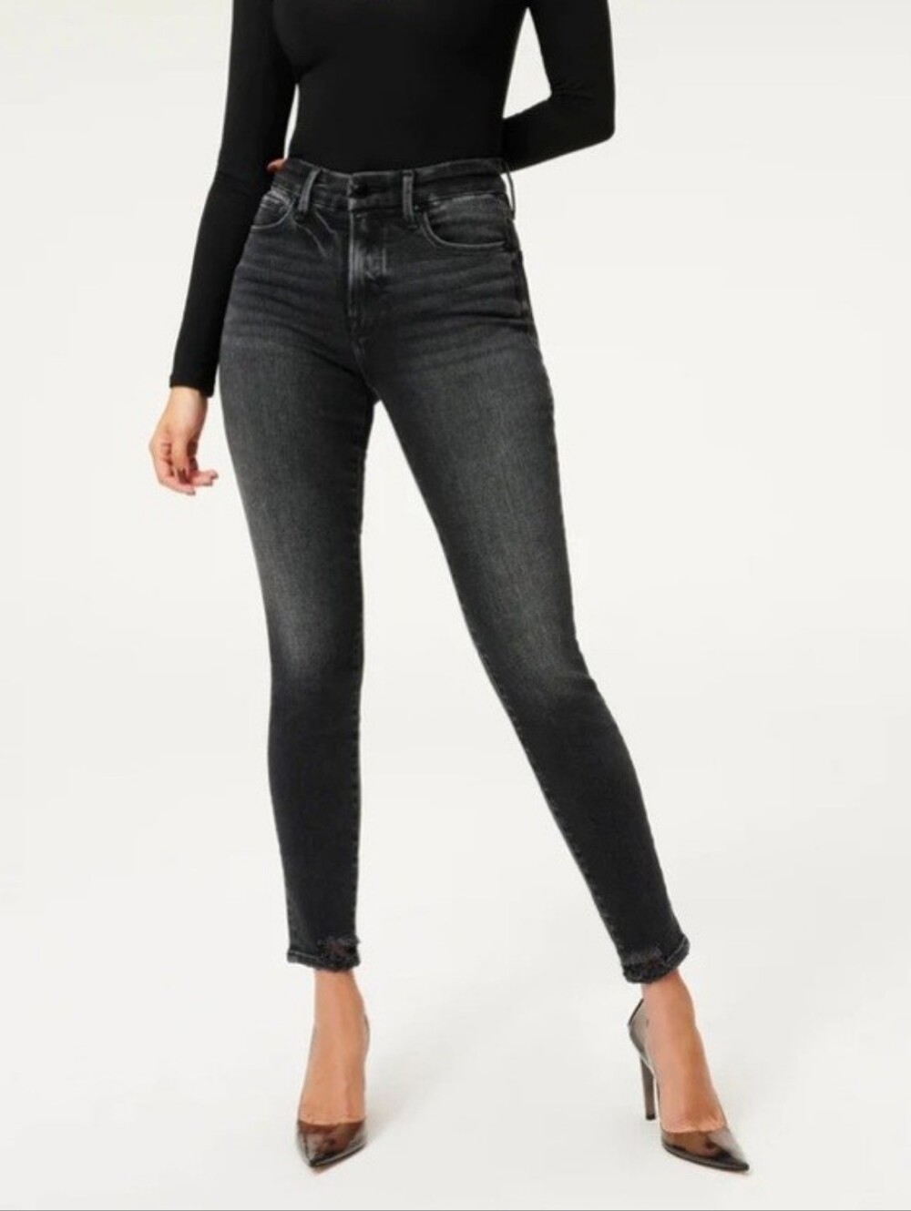 Good American Jeans Good Legs Skinny 2 / 26 GLSPBD731B Black160